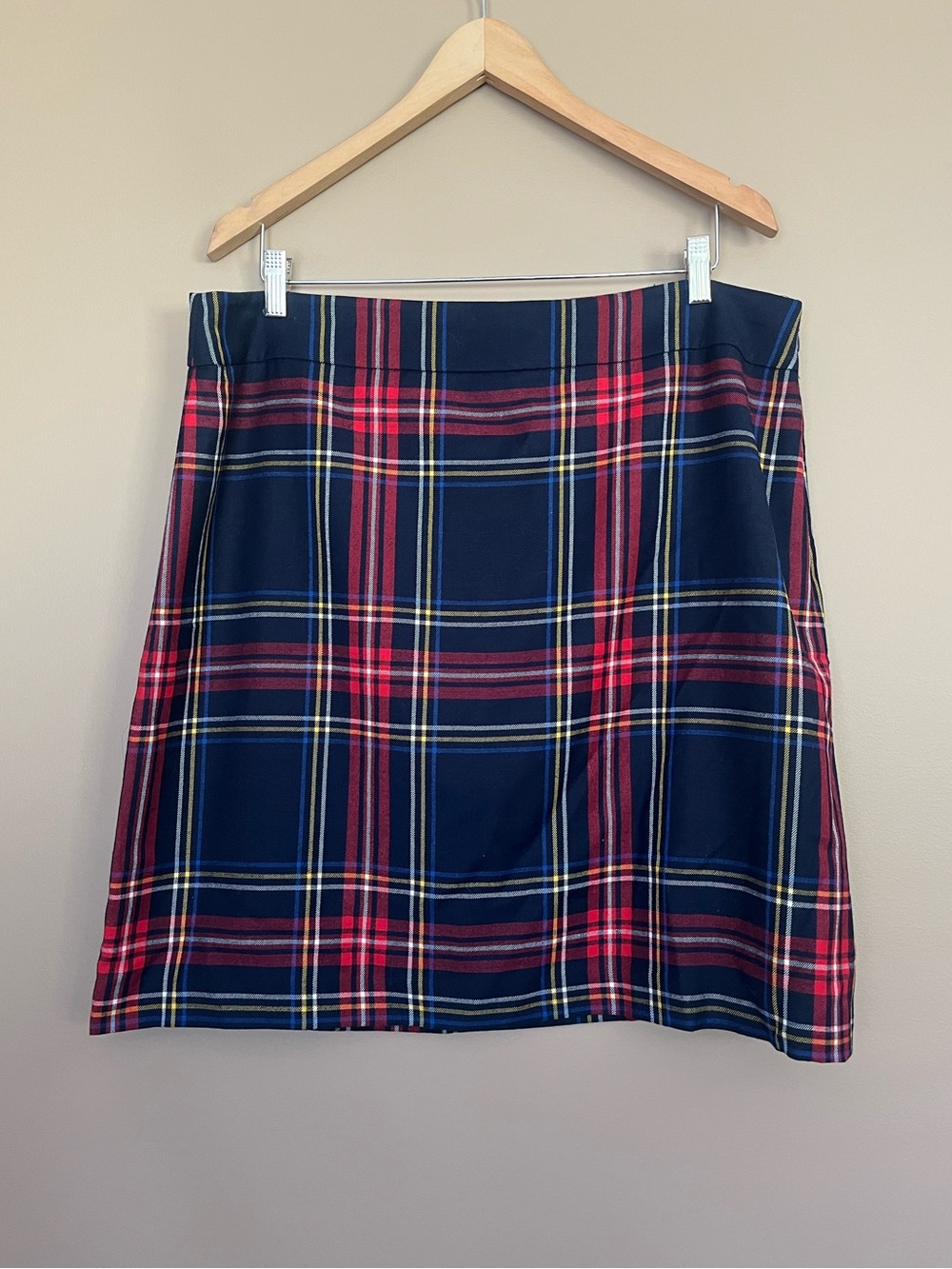 {Talbots} Wool Blend Tartan Plaid A-Line Skirt - Womens 16